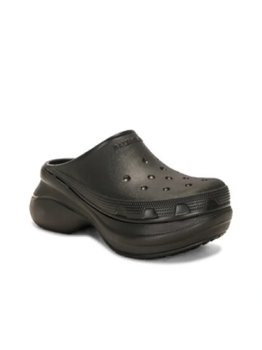 Balenciaga Black Platform Clog Boat Shoes